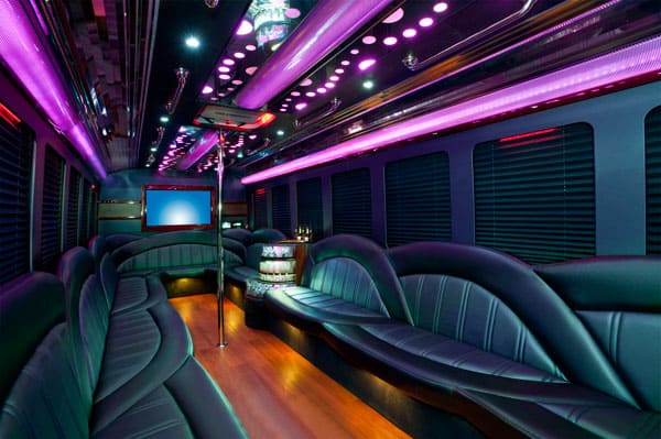 20-30 Passenger Party Buses interior