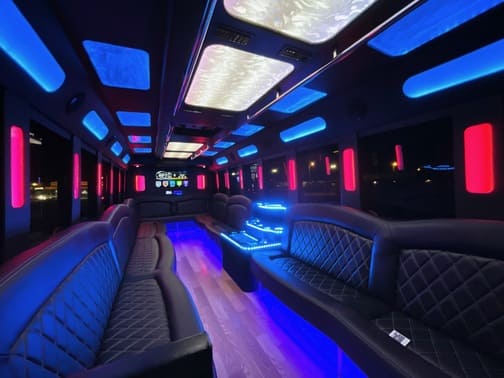 30-40 Passenger Party Buses interior