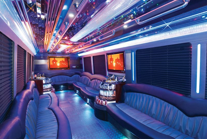 40-50 Passenger Party Buses interior